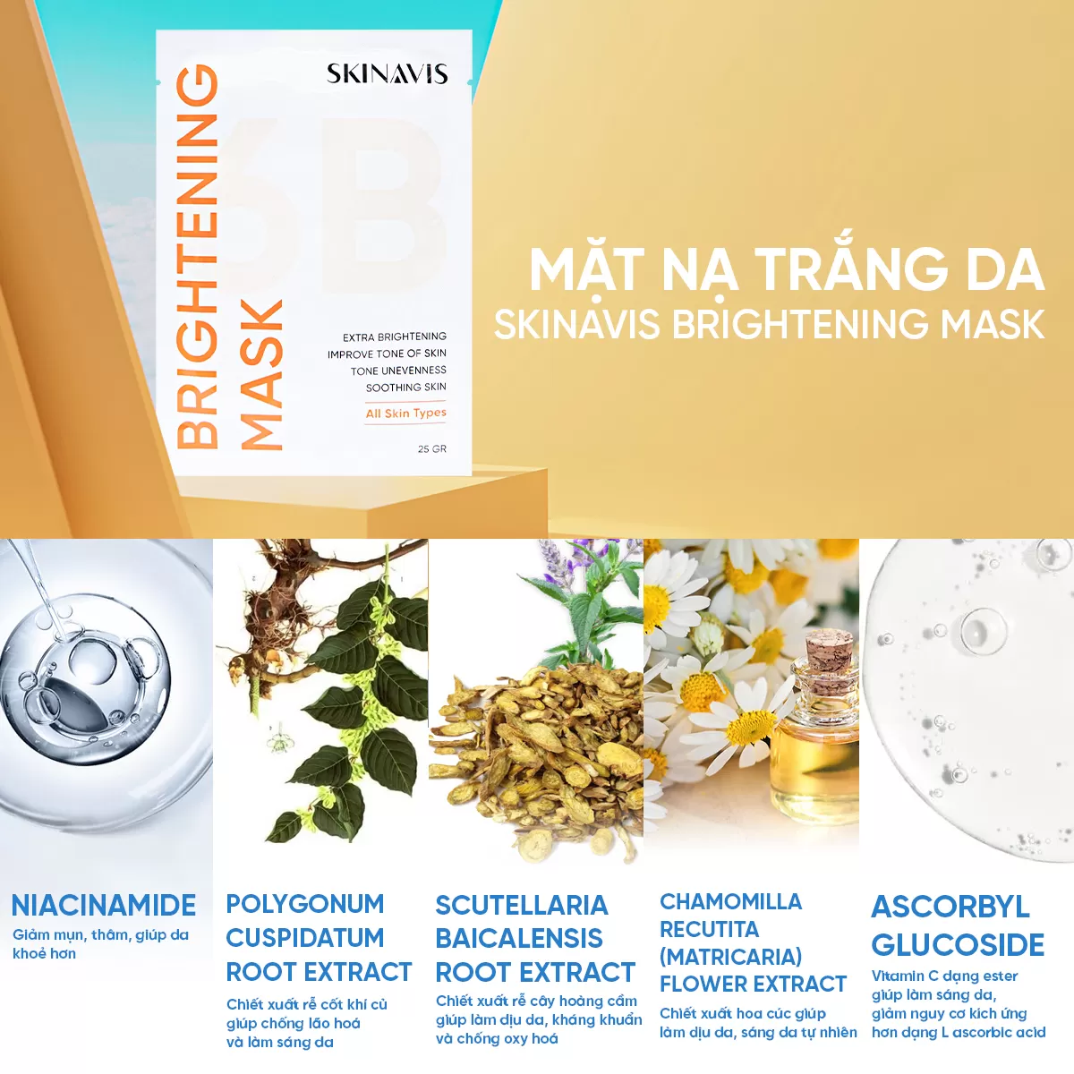 Mặt nạ sáng da Skinavis Brightening Mask