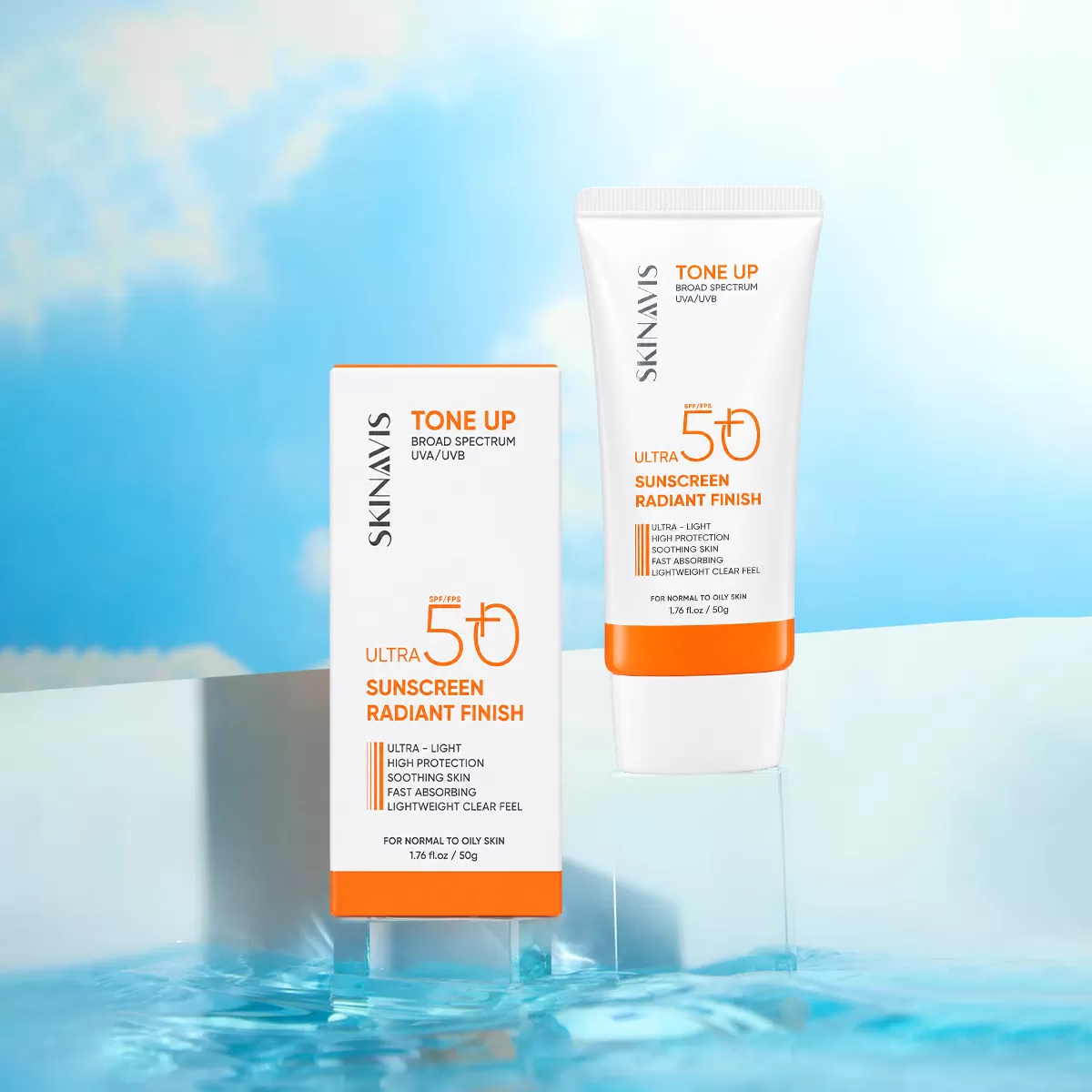 Kem Chống Nắng - Skinavis Tone Up SPF/FPS 50+ Ultra Sunscreen Radiant Finish