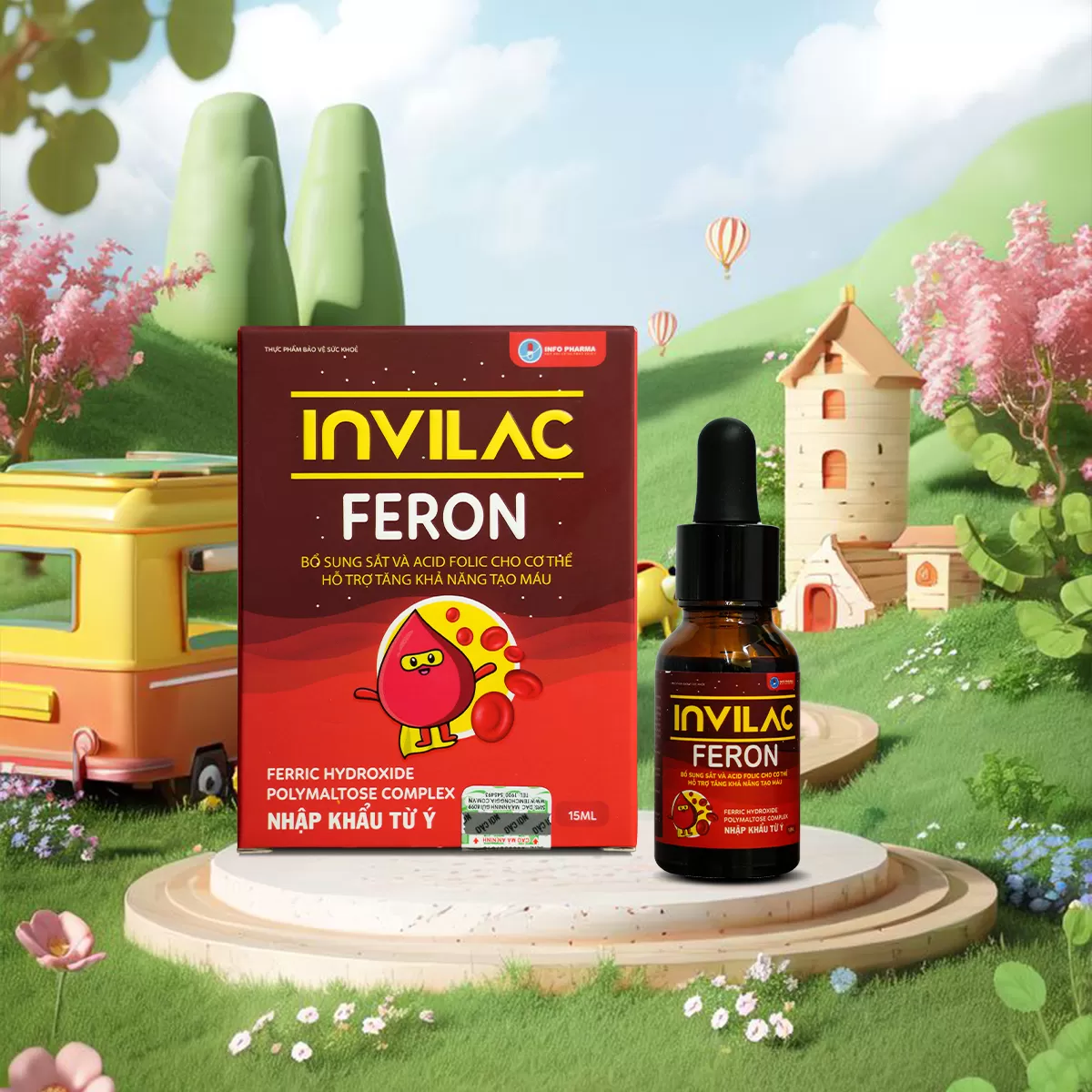 INVILAC FERON - Bổ sung sắt và acid folic cho cơ thể
