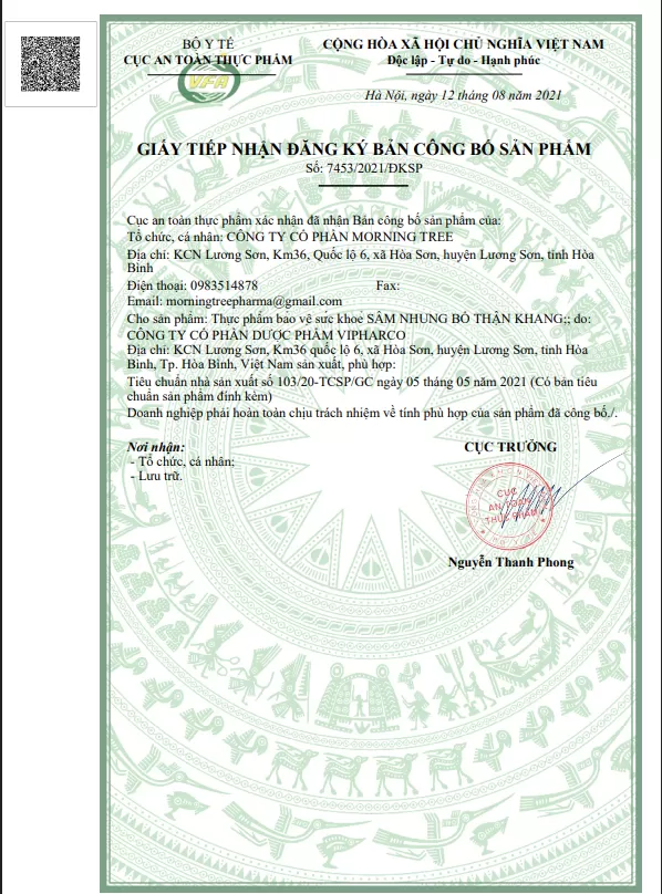 SÂM NHUNG BỔ THẬN KHANG