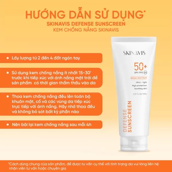 Kem chống nắng Skinavis defense – Phổ rộng, không lên tone da