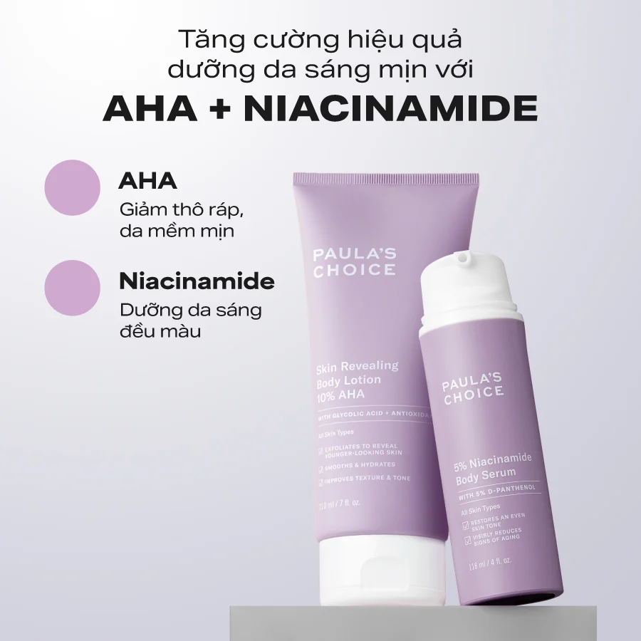 Kem dưỡng thể làm sáng da và làm đều màu da Skin Revealing Body Lotion 10% AHA 210ml