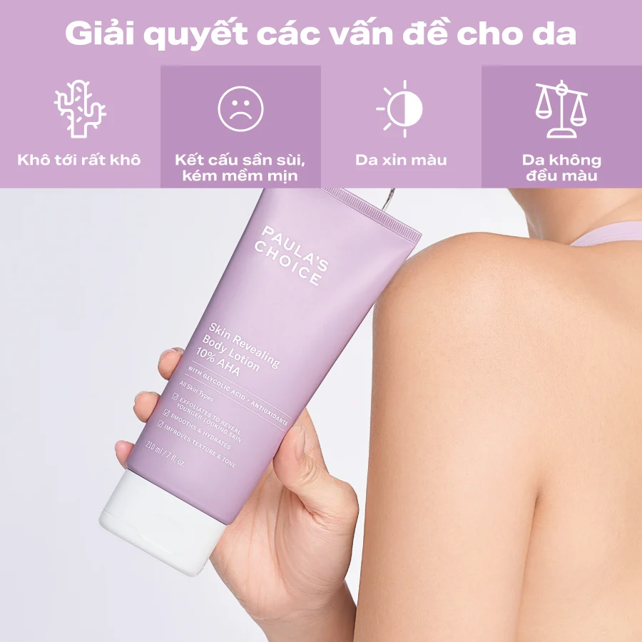 Kem dưỡng thể làm sáng da và làm đều màu da Skin Revealing Body Lotion 10% AHA 210ml
