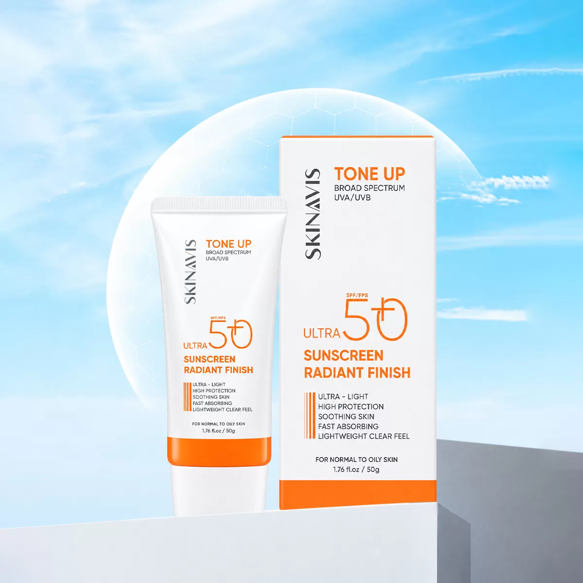 Kem Chống Nắng - Skinavis Tone Up SPF/FPS 50+ Ultra Sunscreen Radiant Finish