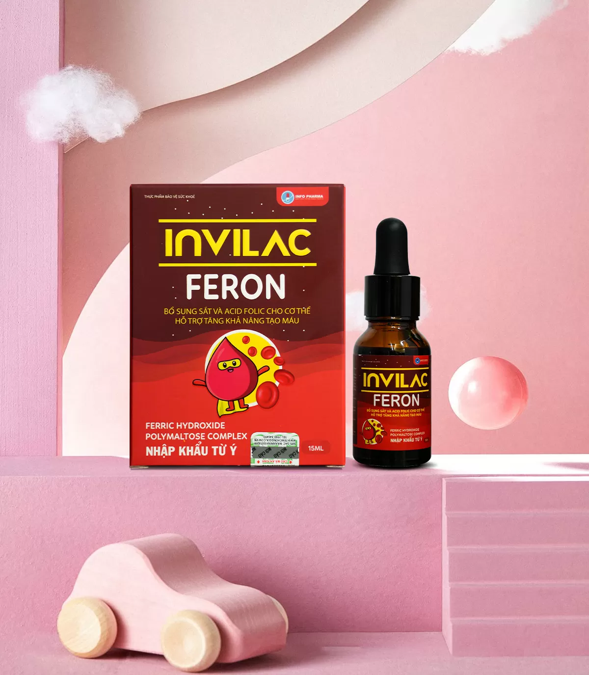 INVILAC FERON - Bổ sung sắt và acid folic cho cơ thể