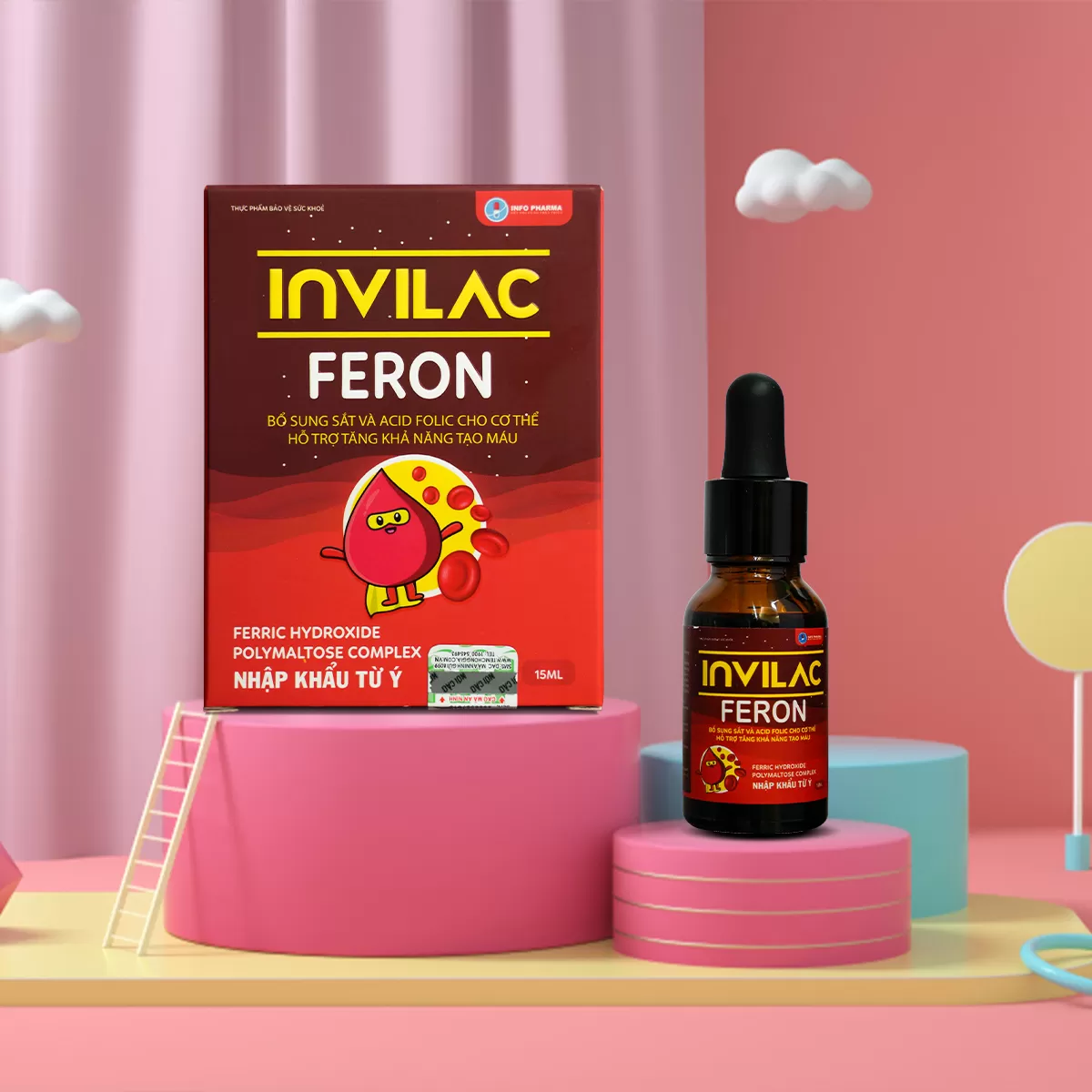 INVILAC FERON - Bổ sung sắt và acid folic cho cơ thể